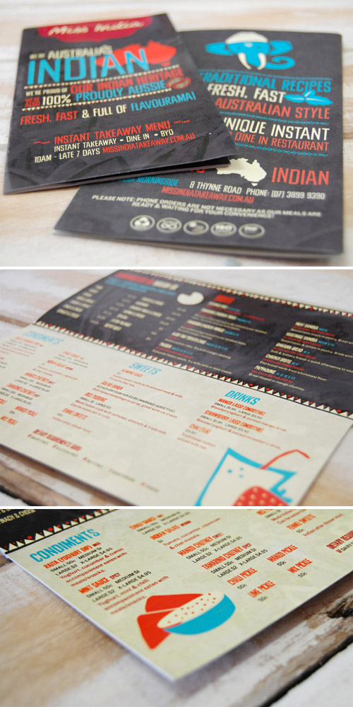 takeaway menu brochure