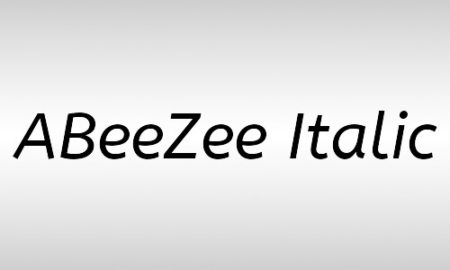 abeezee free italic font