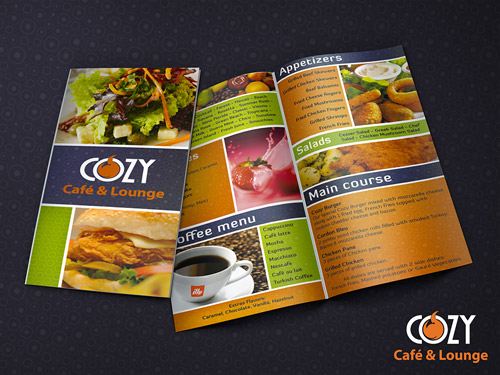 cafe menu brochure