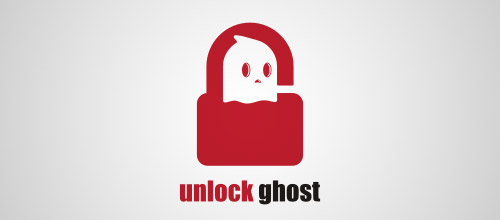 unlock ghost logo lock