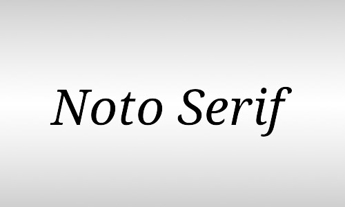 noto serif italic font
