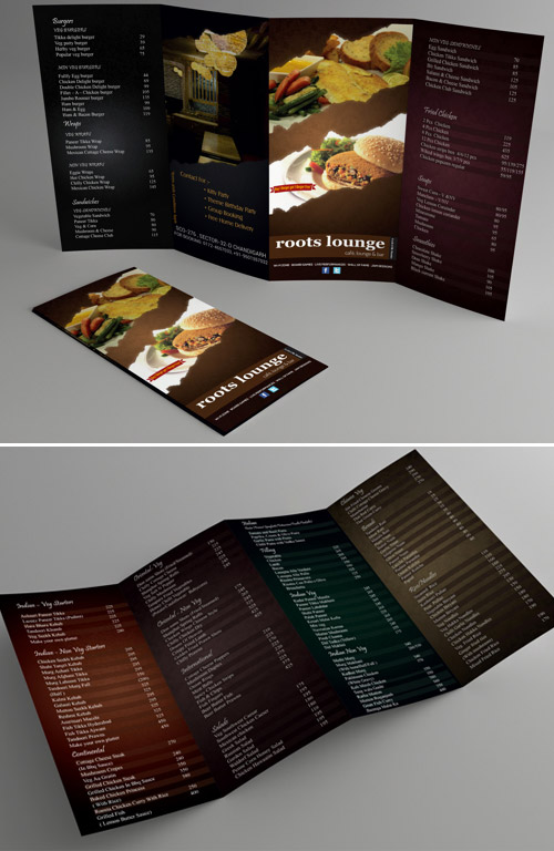 burger brochure design