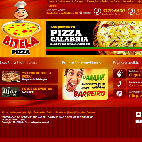 bitela pizza website design