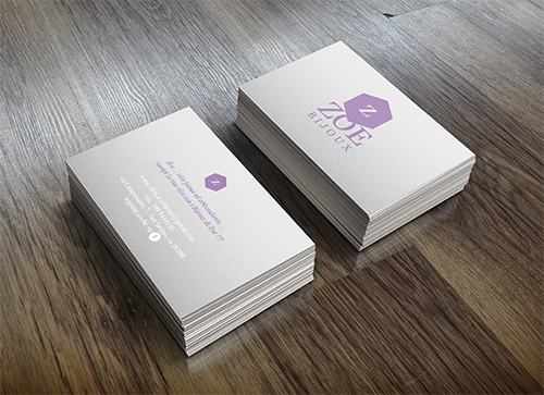 zoe business cards