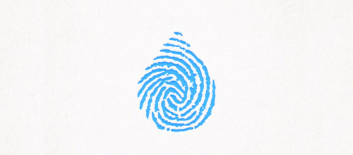 water fingerprint logo