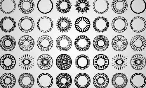 Circle Photoshop Shapes   7 Circular Photoshop Custom Shape 