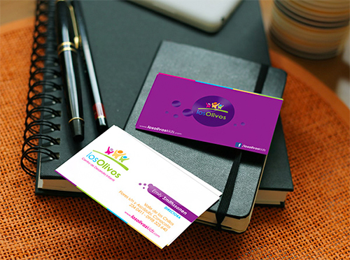 cool violet business card