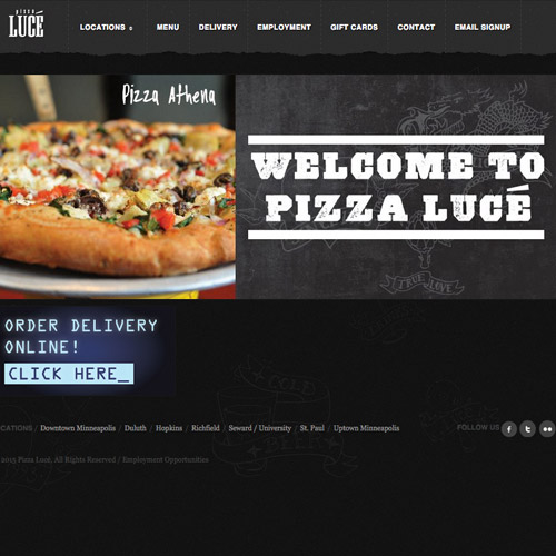 pizza luce website
