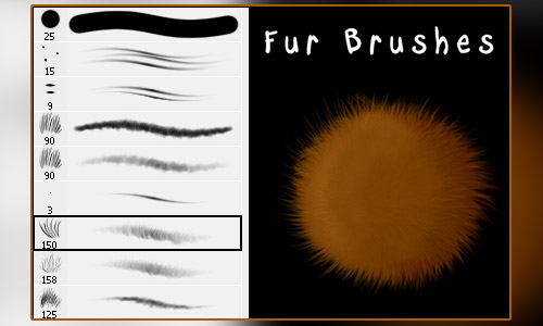 free fur photoshop brushes