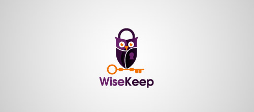 owl padlock logo