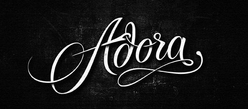 adora script logotype