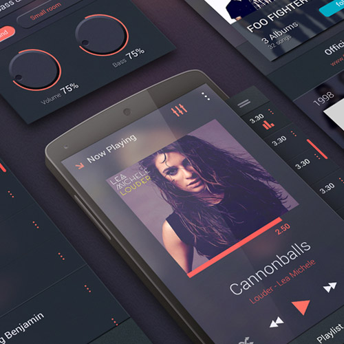 music player mobile ui kit