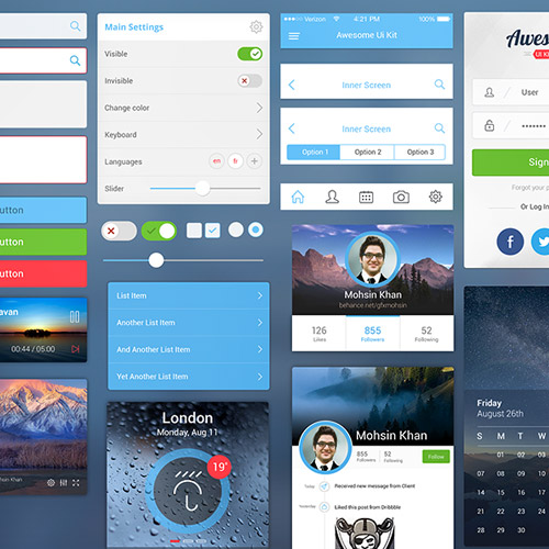 free ui kit mobile