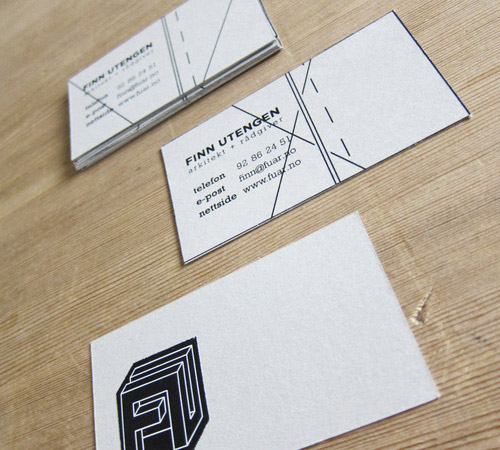 finn architect business card design