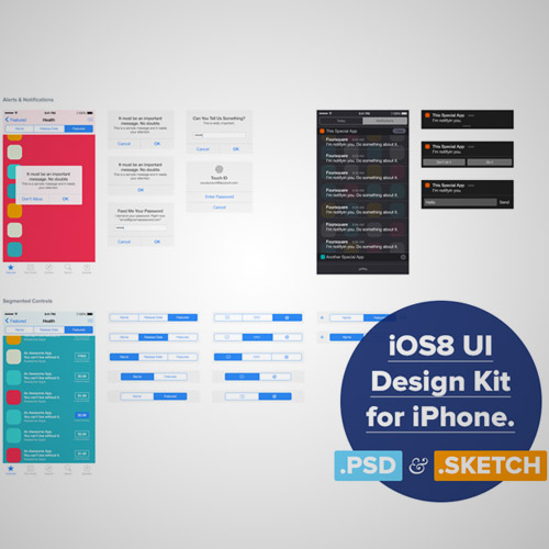 ios8 ui kit mobile