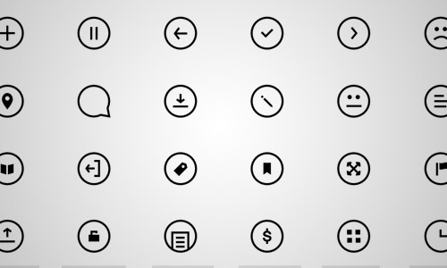 rounded line icons