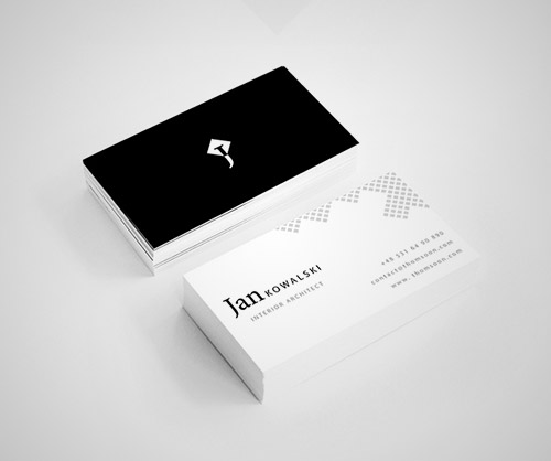 clean architect business card