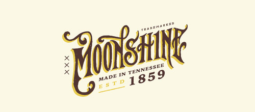 vintage logo moonshine