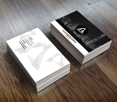 arrange business card design