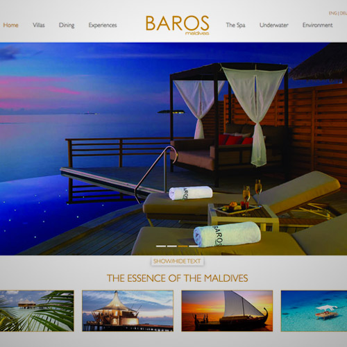 baros resort web design