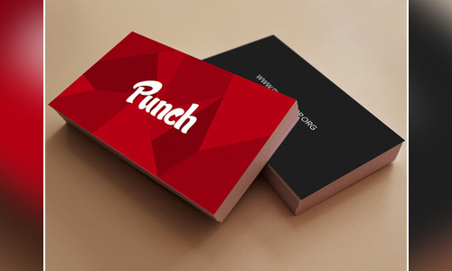 punch low poly business card