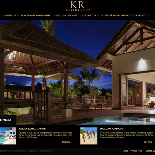 hotels resort web design