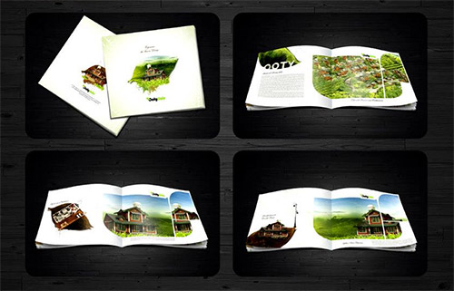 square brochure design