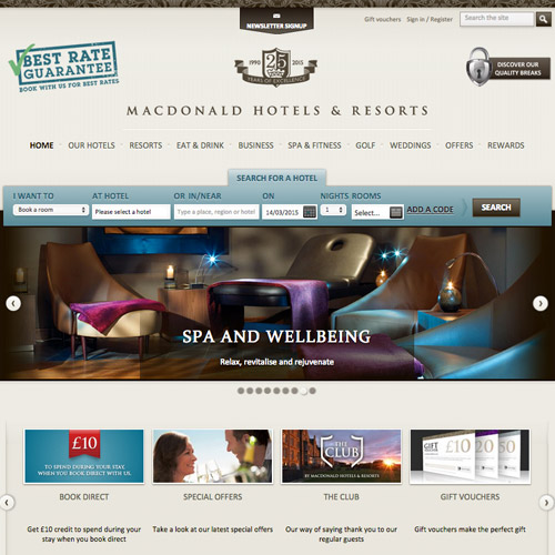 hotels resorts web design