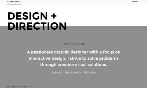 badea design grey website