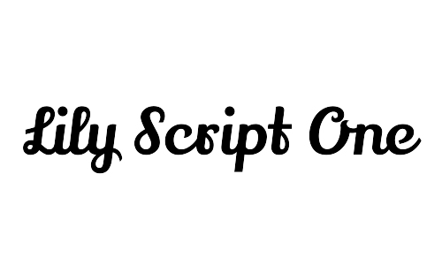 lily script font