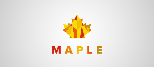 maple low poly logo