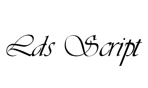 LDS free script fonts