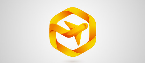 travel hexagon logo