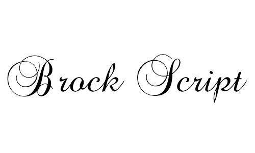 brock script fonts