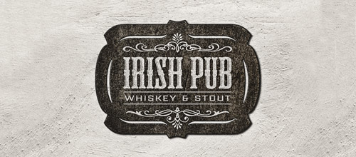 irish pub vintage logo