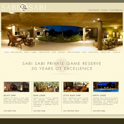sabi sabi resort website design