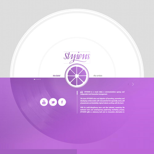 purple website monochrome
