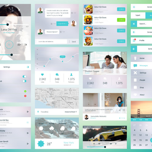 psd mobile ui kit