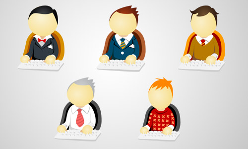 office men business icons