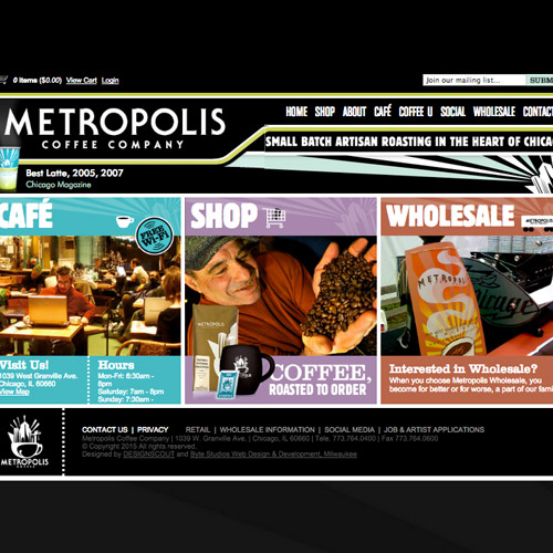 metropolis coffee website