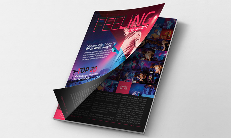 magazine mockup opening