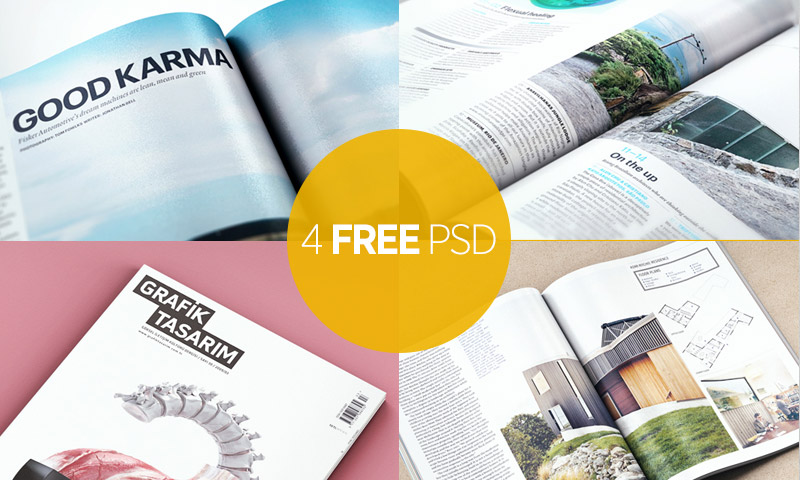 free magazine mock-up