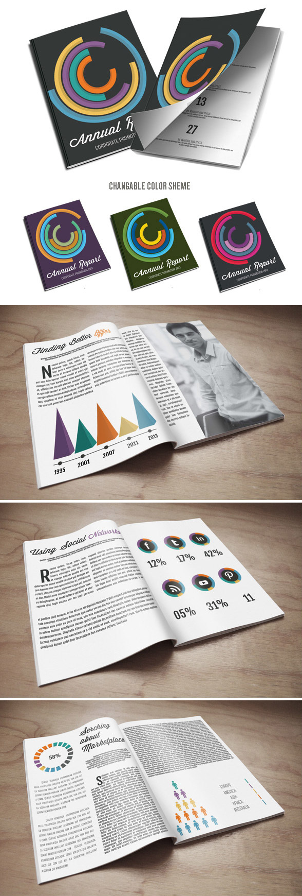 inforgraphic annual report brochure