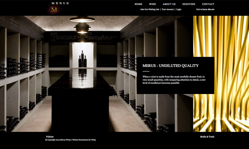 merus wine website