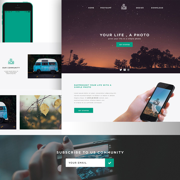 photography web template