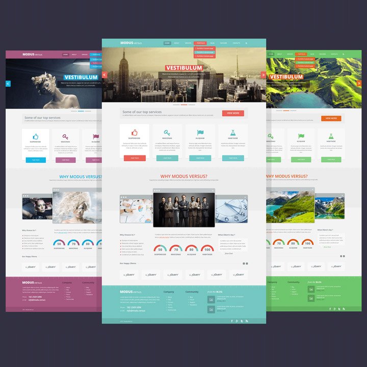 complete psd web template