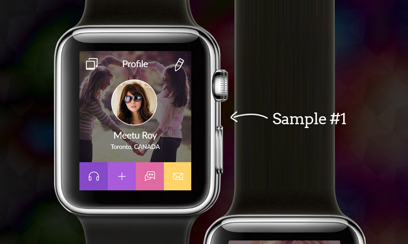 free flat iwatch ui kit