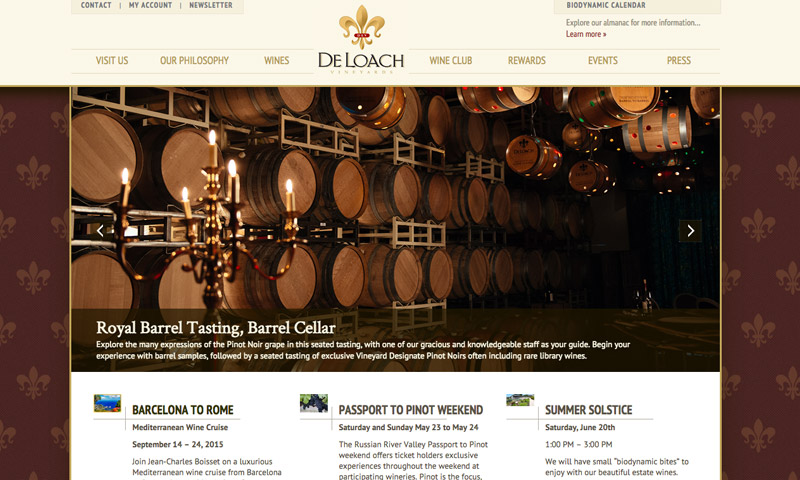 vineyards site design