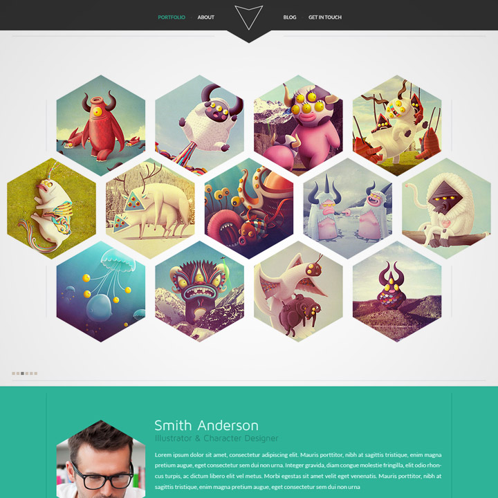 portfolio photoshop web template