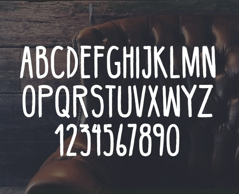 2 handrawn capital font